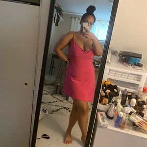 Pink mini dress